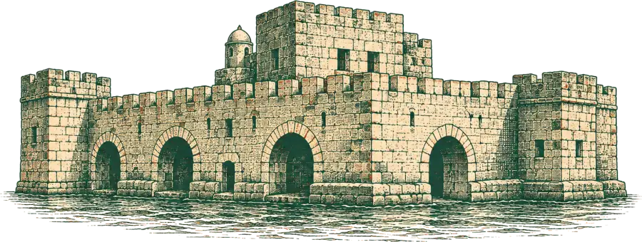 رسم توضيحي لقلعة أرواد